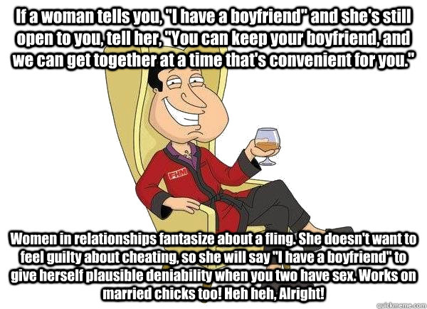 If a woman tells you, 