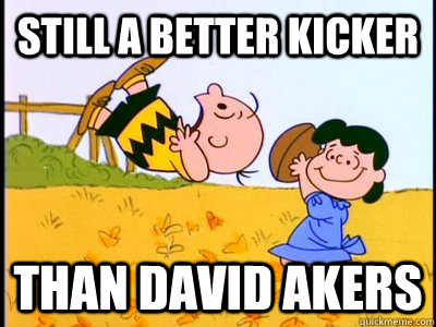 Still a better kicker than David Akers - Still a better kicker than David Akers  Still a better x than y