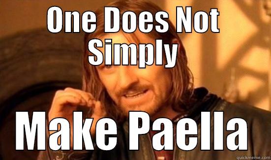 ONE DOES NOT SIMPLY MAKE PAELLA Boromir