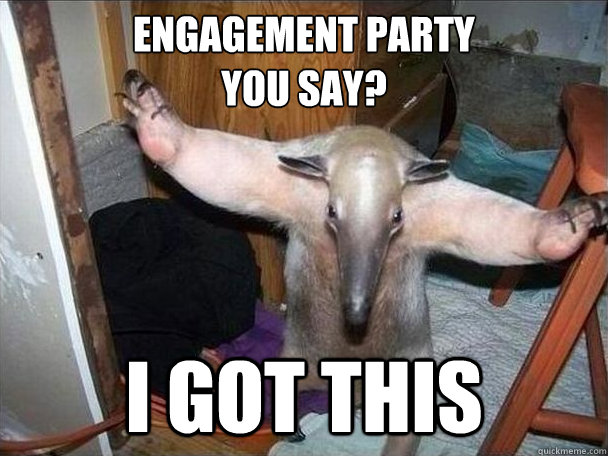 Engagement Party
You Say? i got this  I got this