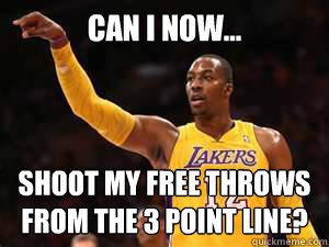 can i now... shoot my free throws from the 3 point line?  