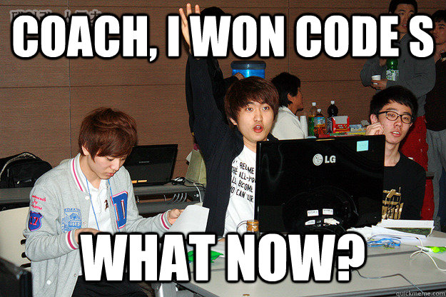 Coach, i won code s What now?  