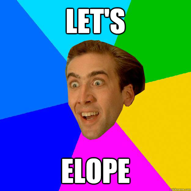 LET'S ELOPE  Nicolas Cage