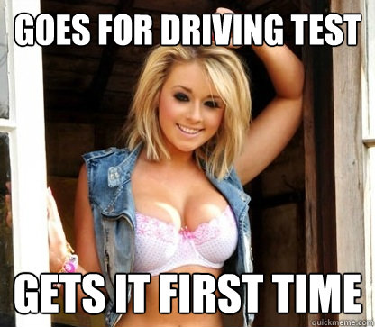 goes for driving test gets it first time - goes for driving test gets it first time  Julie Doesnt Realize Shes Hot