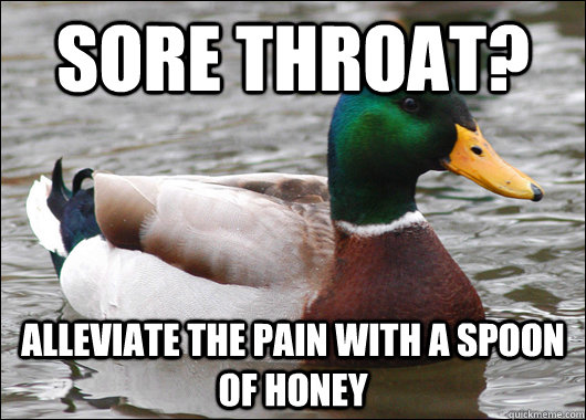 Sore throat? Alleviate the pain with a spoon of honey  Actual Advice Mallard