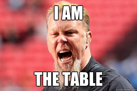 I AM THE TABLE  