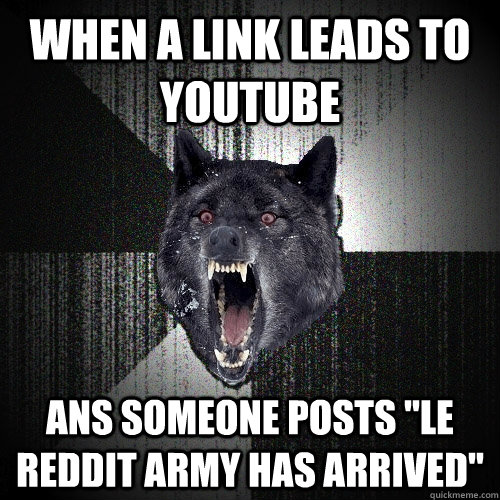 When a link leads to youtube ans someone posts 