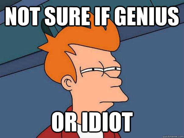 Not sure if genius Or idiot - Not sure if genius Or idiot  Futurama Fry