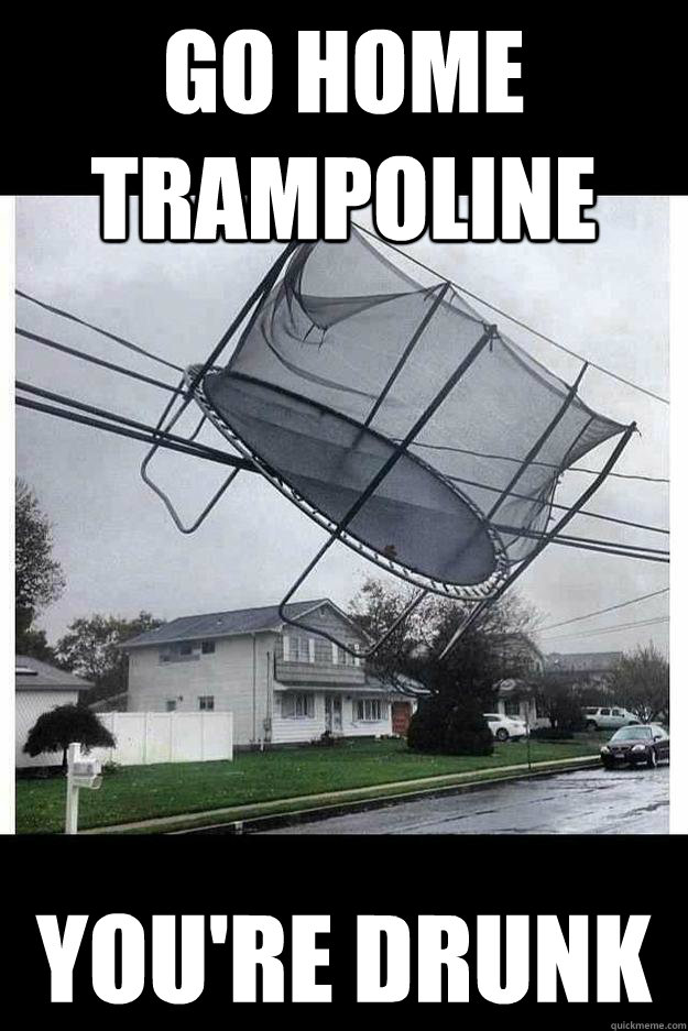 Go home trampoline you're drunk - Go home trampoline you're drunk  Go home tramp