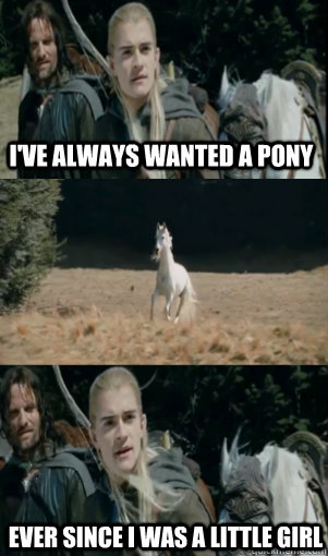 I've always wanted a pony ever since i was a little girl  