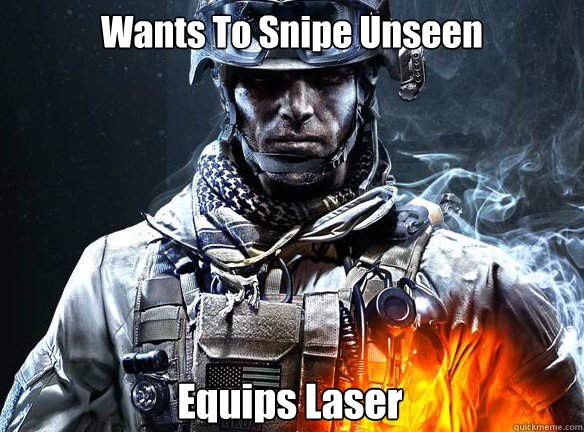 Wants To Snipe Unseen Equips Laser  Battlefield 3