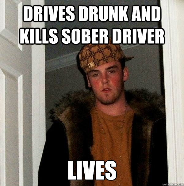Drives drunk and kills sober driver lives  Scumbag Steve