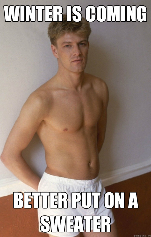 winter is coming Better put on a sweater  Sexy Sean Bean