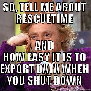 SO, TELL ME ABOUT RESCUETIME AND HOW EASY IT IS TO EXPORT DATA WHEN YOU SHUT DOWN Condescending Wonka