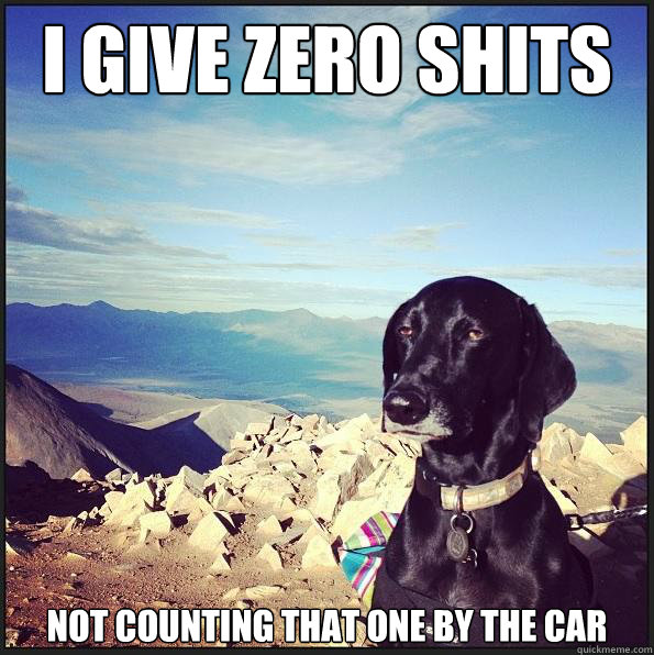 I give zero shits not counting that one by the car - I give zero shits not counting that one by the car  Misc