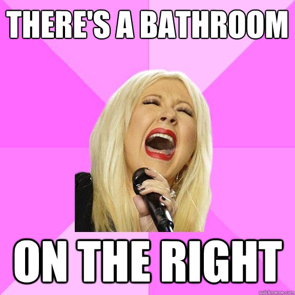 THERE'S A BATHROOM ON THE RIGHT  Wrong Lyrics Christina