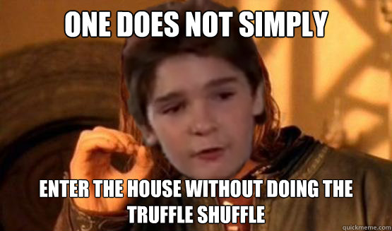 One does not simply Enter the house without doing the truffle shuffle  Boromir