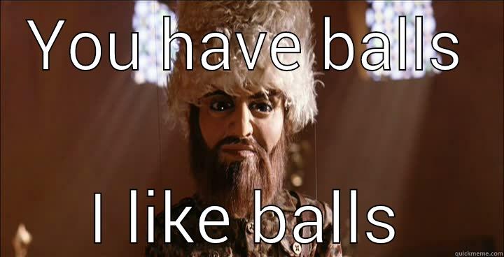 YOU HAVE BALLS I LIKE BALLS Misc