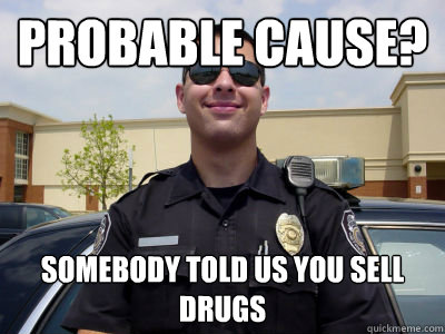 PROBABLE CAUSE? SOMEBODY TOLD US YOU SELL DRUGS - PROBABLE CAUSE? SOMEBODY TOLD US YOU SELL DRUGS  Misc