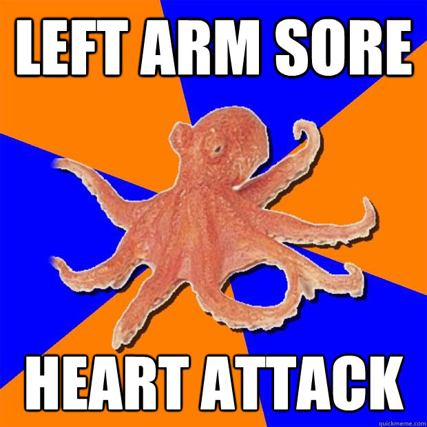 Left arm sore heart attack  Online Diagnosis Octopus
