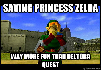 Saving Princess Zelda Way more fun than Deltora Quest  