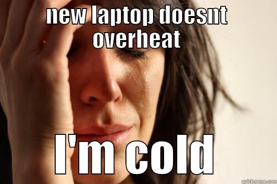 NEW LAPTOP DOESNT OVERHEAT I'M COLD First World Problems