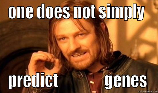 ONE DOES NOT SIMPLY  PREDICT                GENES Boromir