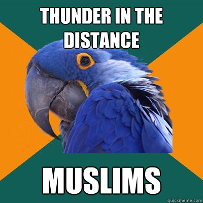 thunder in the distance muslims  Paranoid Parrot