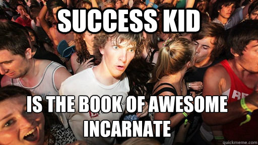 Success Kid Is the book of awesome incarnate  Sudden Clarity Clarence