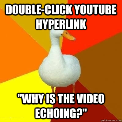 Double-click youtube hyperlink 