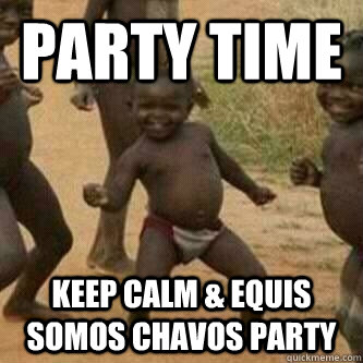 Party time  Keep Calm & Equis somos chavos party  Its friday niggas