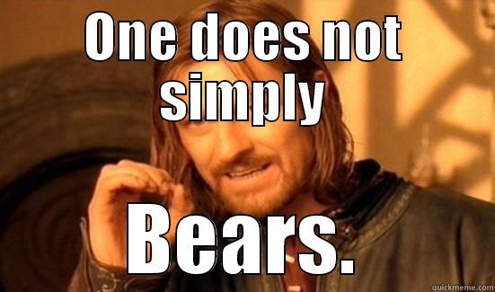 ONE DOES NOT SIMPLY BEARS. Boromir