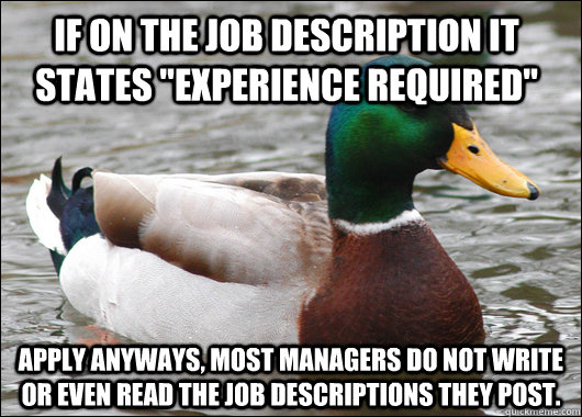 If on the job description it states 