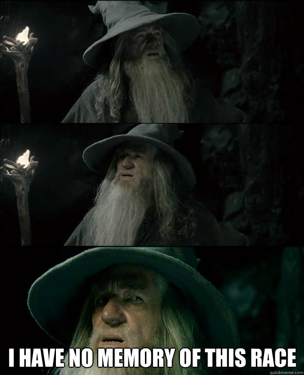  I have no memory of this race  Gandalf und das Spanischstudium