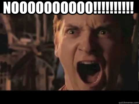 NOOOOOOOOOO!!!!!!!!!!  - NOOOOOOOOOO!!!!!!!!!!   Peter Parker Disapproves