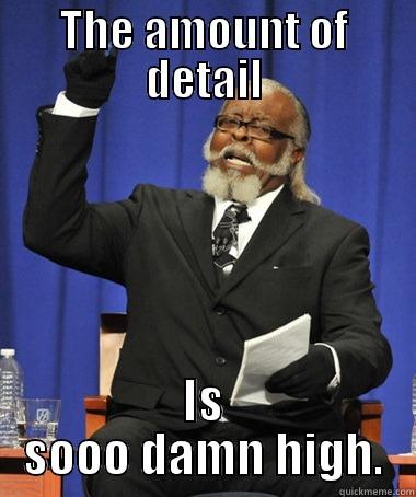 THE AMOUNT OF DETAIL IS SOOO DAMN HIGH. The Rent Is Too Damn High