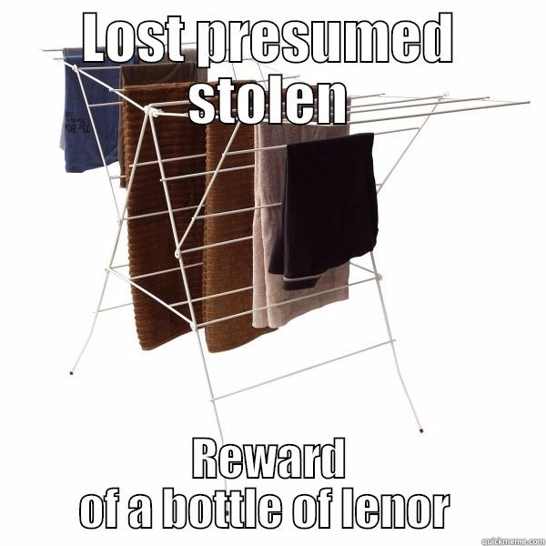 LOST PRESUMED STOLEN REWARD OF A BOTTLE OF LENOR  Success Kid
