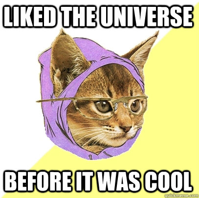 Liked the universe before it was cool - Liked the universe before it was cool  Hipster Kitty