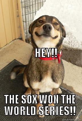                                                                                                                                                                           HEY!! THE SOX WON THE WORLD SERIES!! Good Dog Greg