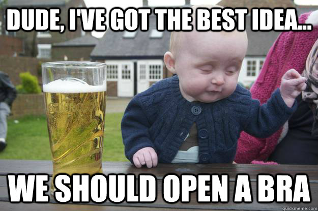 Dude, I've got the best idea... We should open a bra - Dude, I've got the best idea... We should open a bra  Misc