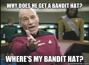 Why does he get a bandit hat? Where's my bandit hat?  Annoyed picard about shitty watercolor and karmanaut