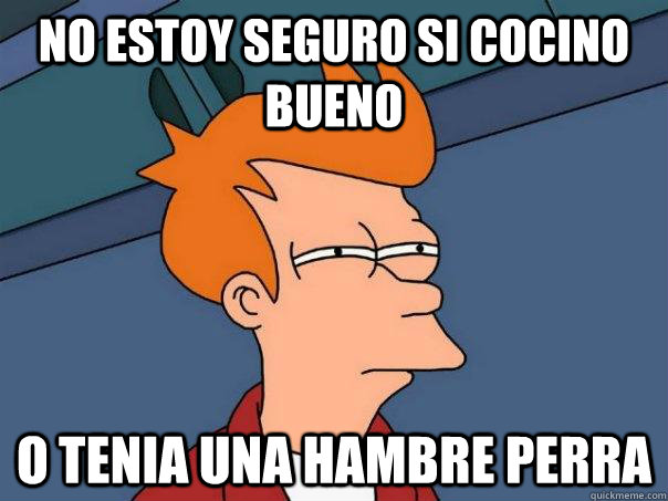 No estoy seguro si cocino bueno O tenia una hambre perra  Futurama Fry