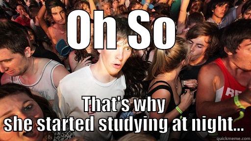 OH SO THAT'S WHY SHE STARTED STUDYING AT NIGHT... Sudden Clarity Clarence