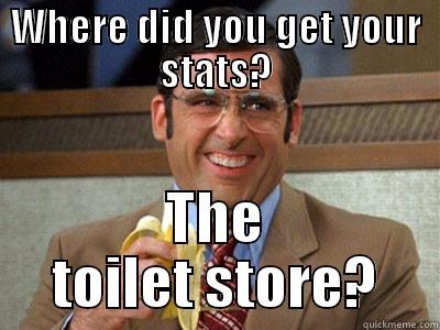 Our Stats - WHERE DID YOU GET YOUR STATS? THE TOILET STORE? Brick Tamland