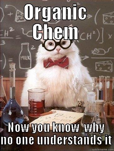 ORGANIC CHEM NOW YOU KNOW  WHY NO ONE UNDERSTANDS IT Chemistry Cat