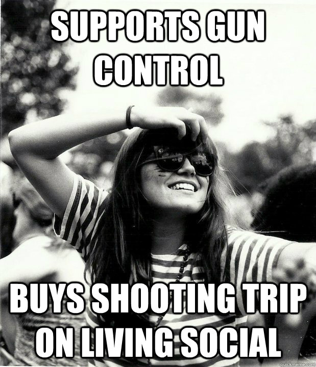 Supports Gun Control BUYS SHOOTING TRIP ON LIVING SOCIAL  Georgetown Hipster