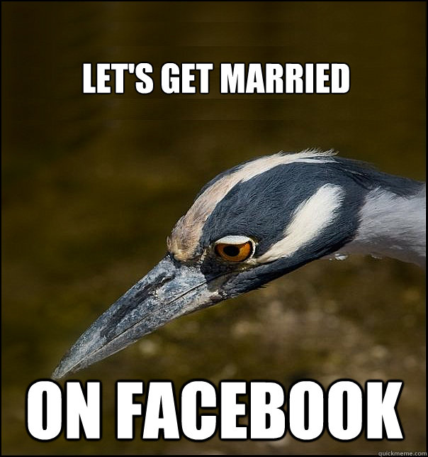 let's get married on facebook  