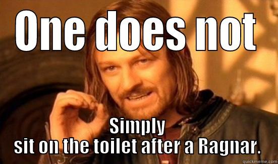 ONE DOES NOT SIMPLY SIT ON THE TOILET AFTER A RAGNAR. Boromir