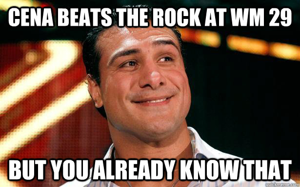 Cena beats the rock at wm 29 but you already know that - Cena beats the rock at wm 29 but you already know that  Misc