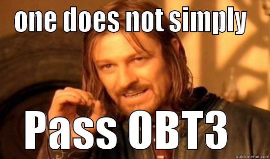 ONE DOES NOT SIMPLY  PASS OBT3  Boromir